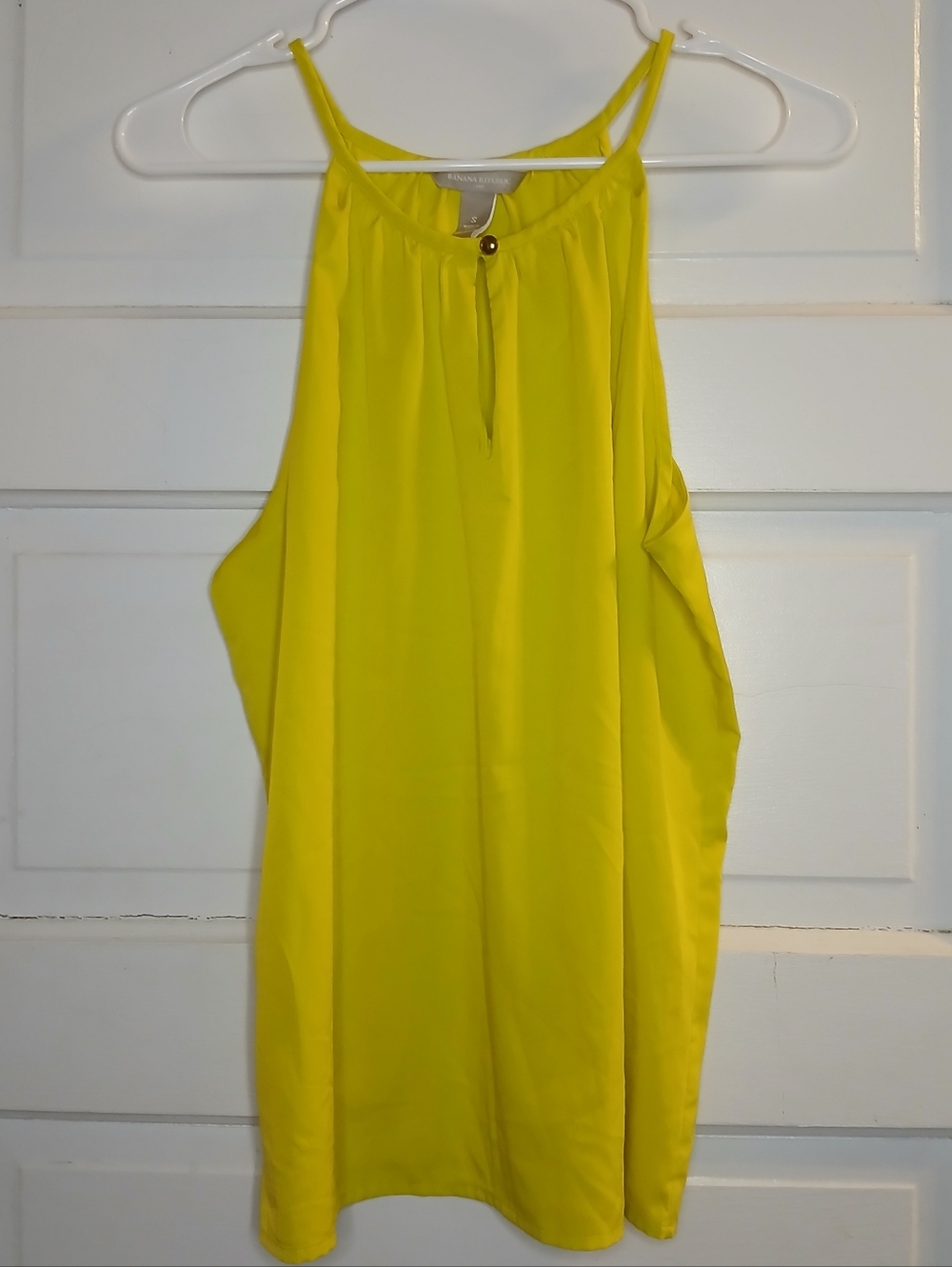 Banana Republic Women’s Small Yellow Sleeveless Blouse Keyhole Tank Top